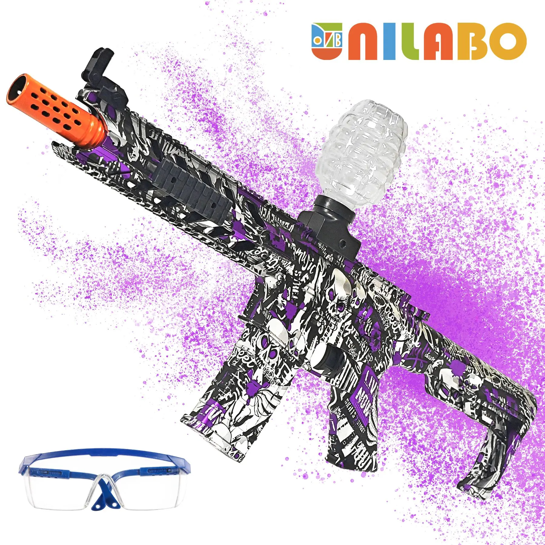 M416 Electric Gel Ball Blaster Toy Gun, Summer Outdoor Fun, High-Speed Rechargeable, Metallic, Family Pool/BBQ Games(No Bullets)