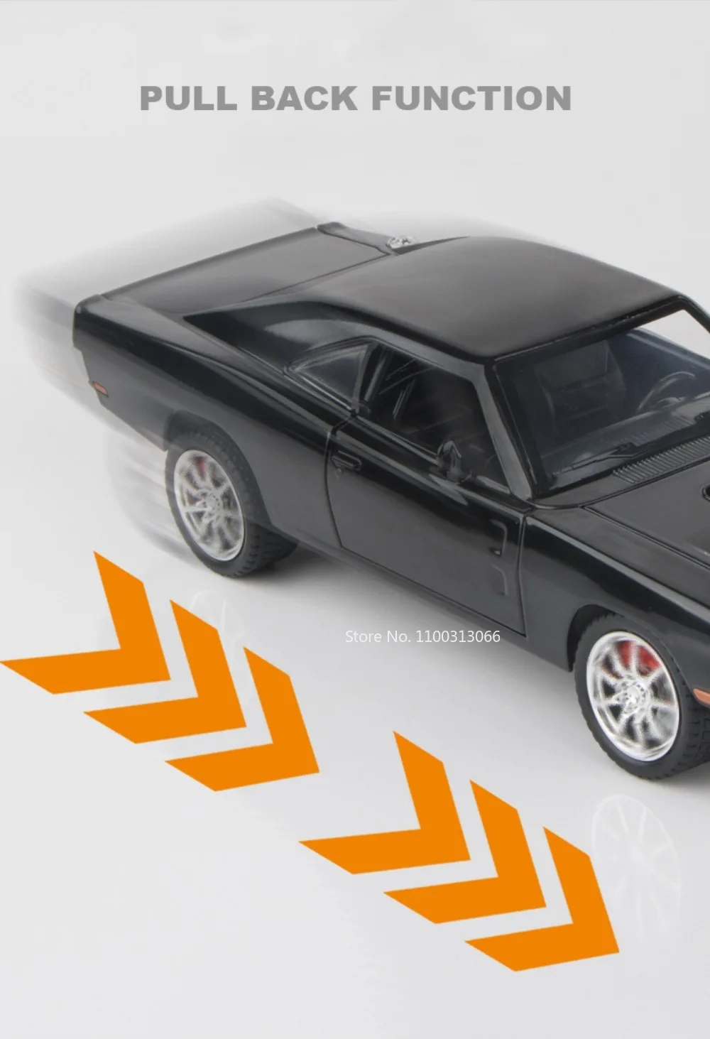 1:24 Scale Charger 1970 Alloy Car Model Toys Diecasts Metal High Simulation Vehicle with Sound and Light Car Toys Gifts for Boys