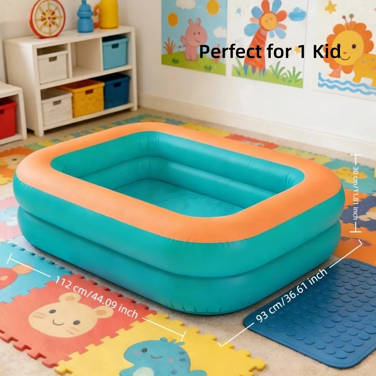 Thickened Durable Family Inflatable Pool, Large for Backyard & Lawn Parties, Outdoor Summer Fun (Pump Not Included)