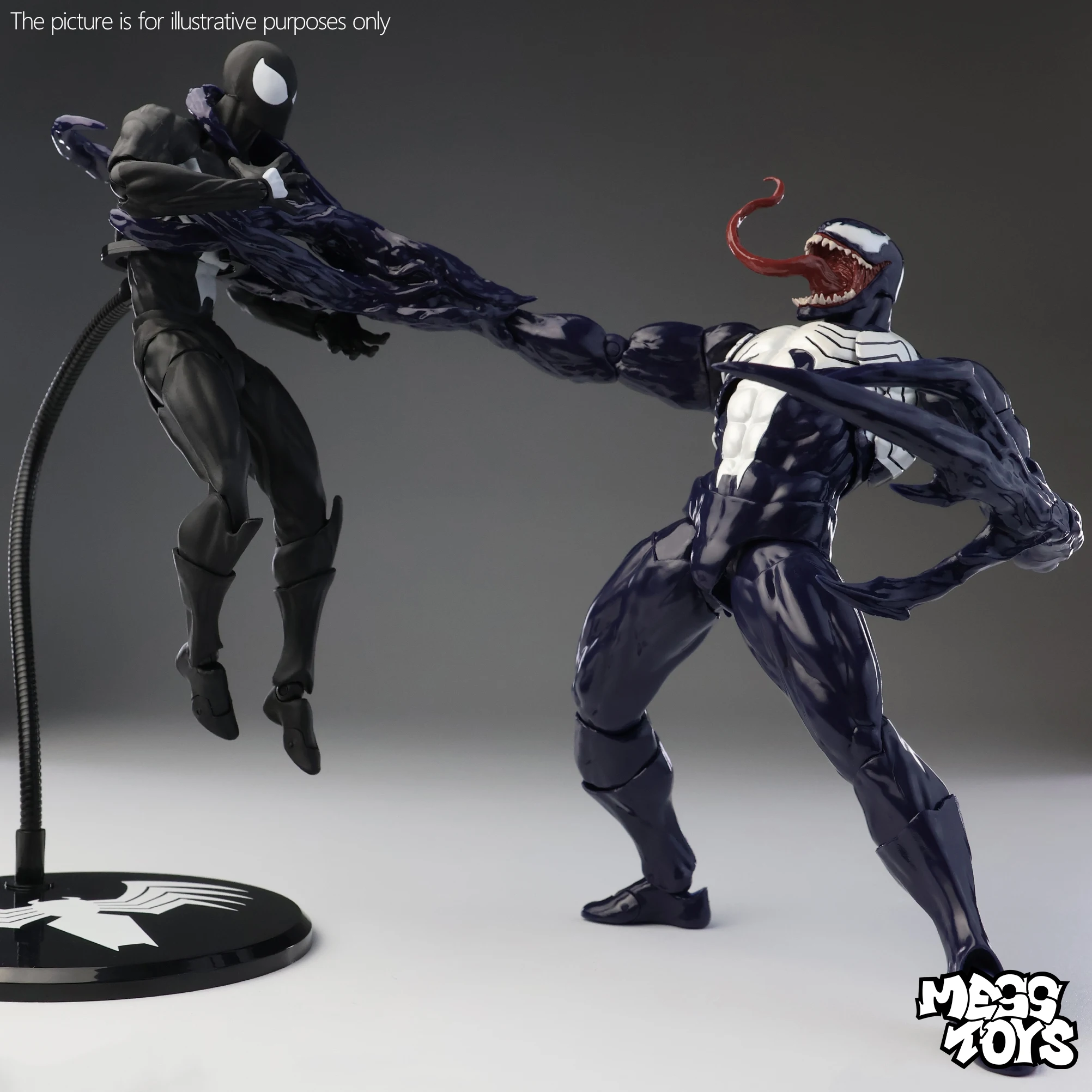 Mess Toys All-Styles Venom Anime Action Figure Black Spider Man Lethal Neighbor Genuine Toys Birthday Gift For Adult Collection