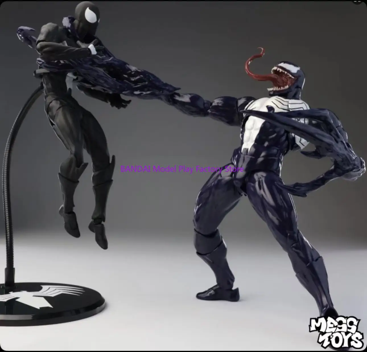 NEW Mess Toys Venom Spider Man Lethal Neighbor Symbiotic Black Suit Messtoys Spiderman Anime Action Figure Model Doll Gifts Toys