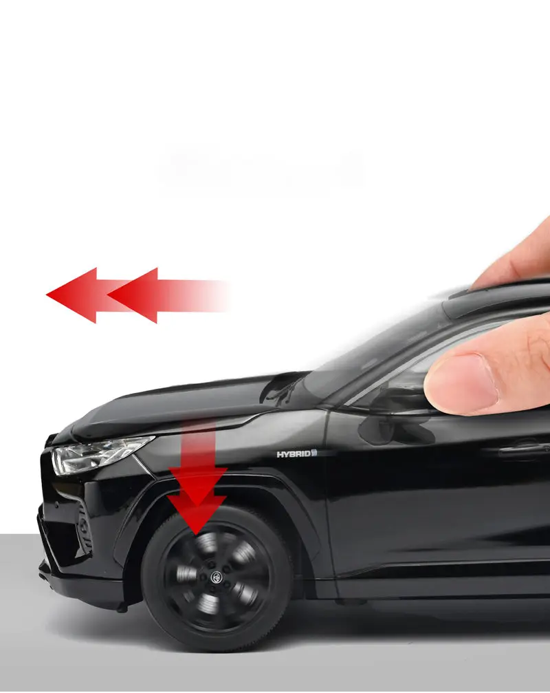 1:18 TOYOTA RAV4 SUV Alloy Car Model Diecasts Metal Off-road Vehicles Car Model High Simulation Collection Kids Gifts Decoration