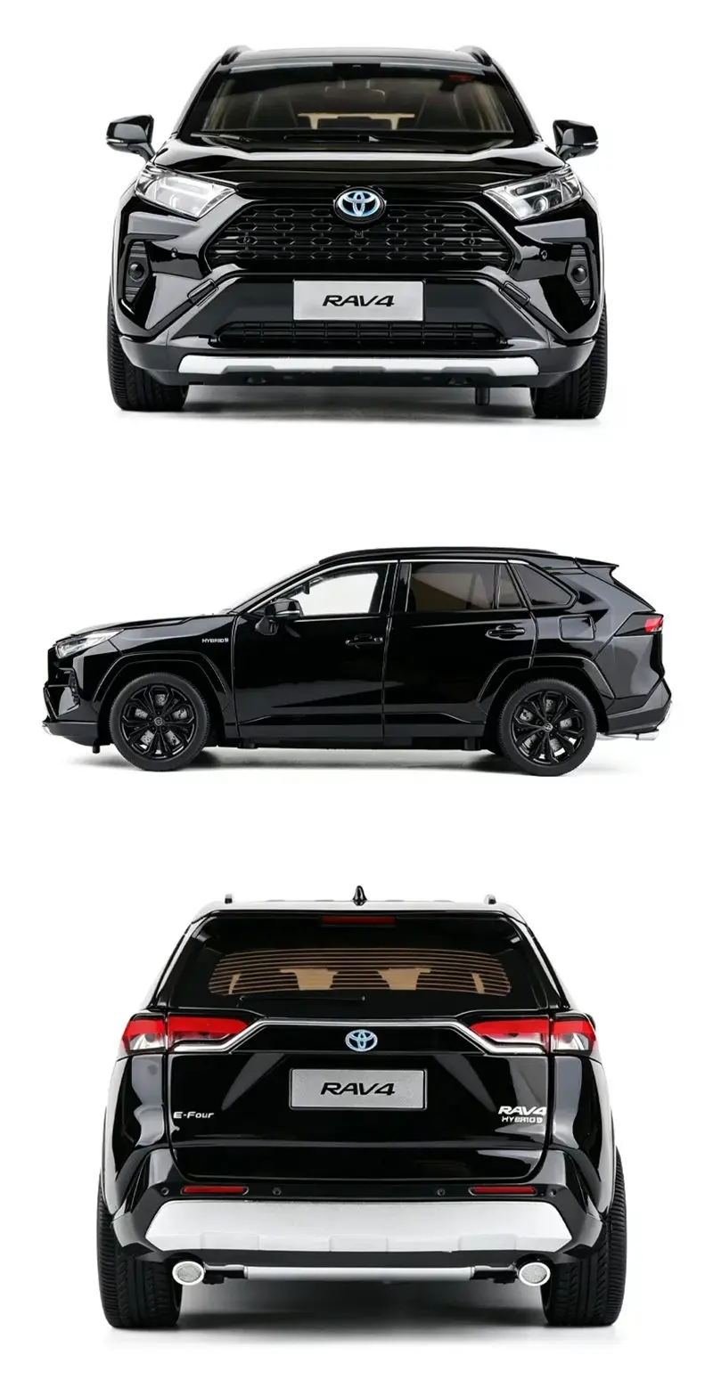 1:18 TOYOTA RAV4 SUV Alloy Car Model Diecasts Metal Off-road Vehicles Car Model High Simulation Collection Kids Gifts Decoration