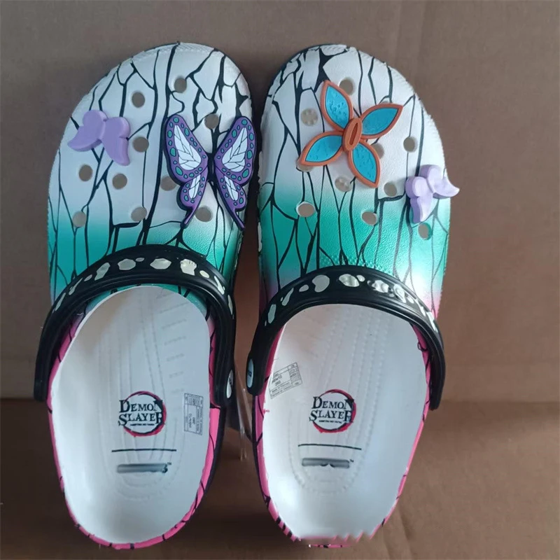 Cartoon Cave Shoes Anime Demon Slayer Slippers Outdoor Travel Beach Sandals Summer Men Non-Slip Home Shoes Slipper Gift