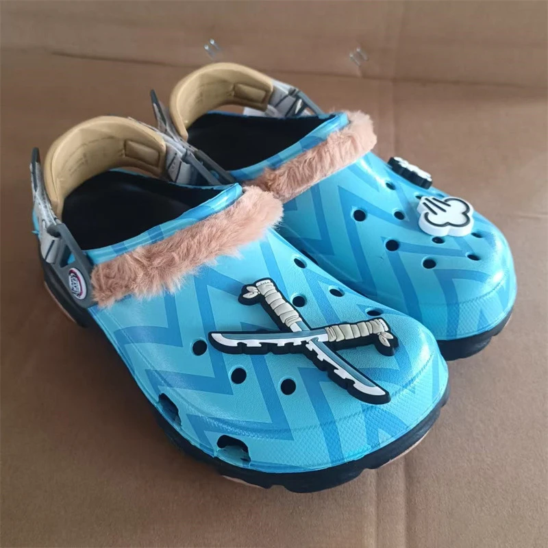 Cartoon Cave Shoes Anime Demon Slayer Slippers Outdoor Travel Beach Sandals Summer Men Non-Slip Home Shoes Slipper Gift