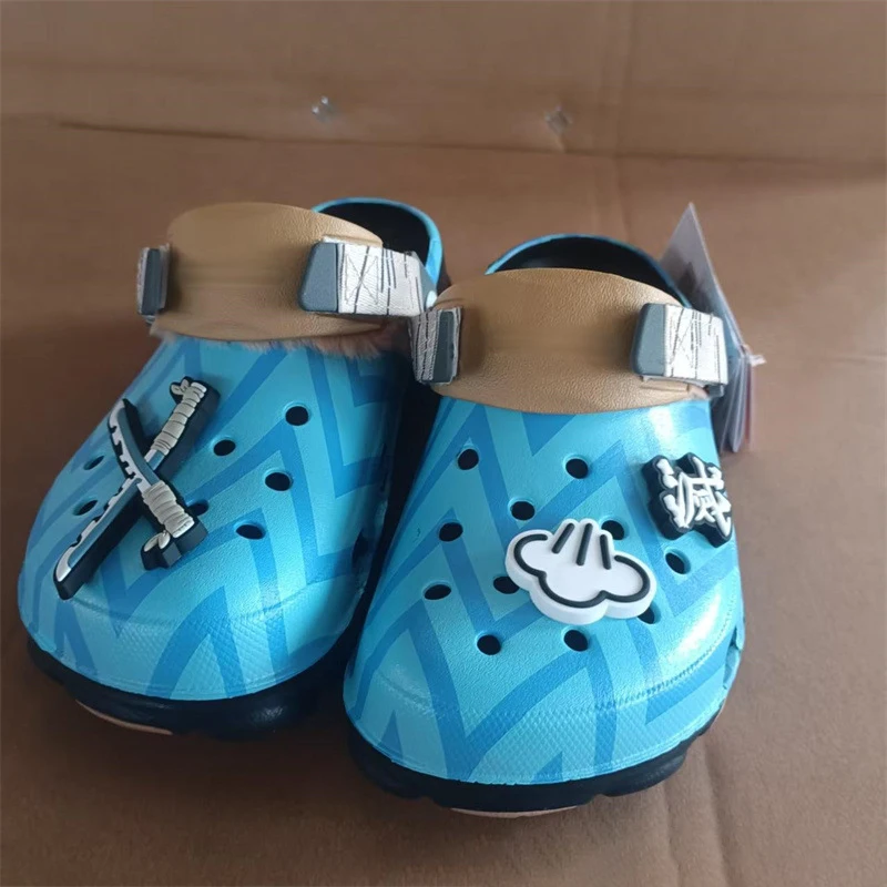 Cartoon Cave Shoes Anime Demon Slayer Slippers Outdoor Travel Beach Sandals Summer Men Non-Slip Home Shoes Slipper Gift