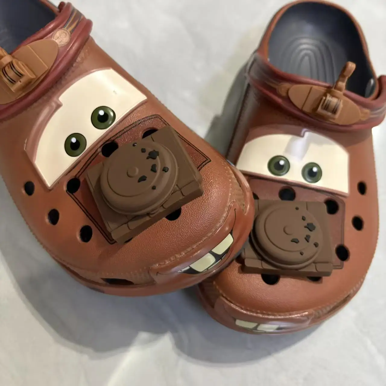 New Summer Cartoon Cars Theme Mater Clogs Non‑Slip Lightweight Eva Beach Slippers Breathable Outdoor Sandals Gift For Adults