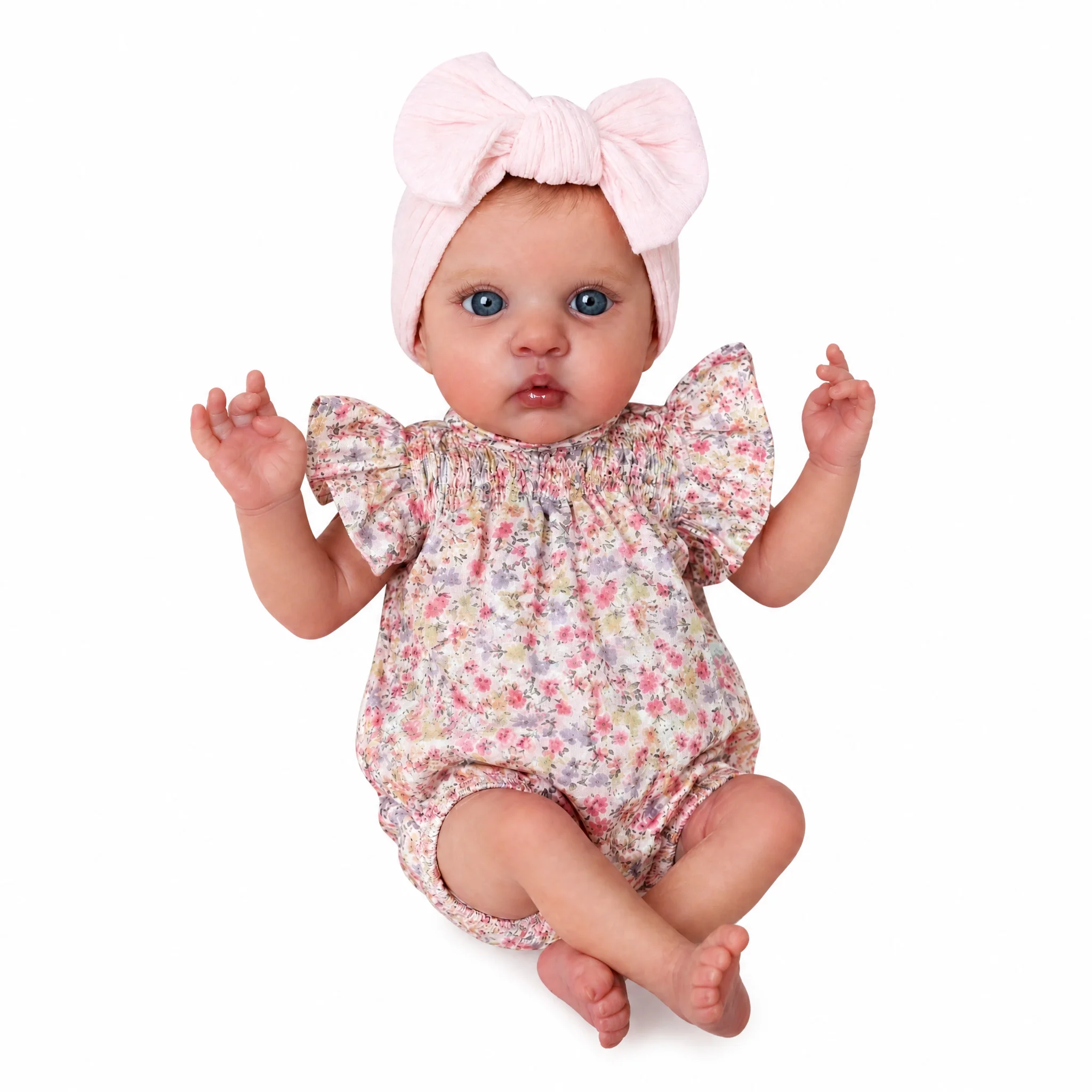 NPK Lifelike 15inch Mikki 3D Painted With Visible Veins Reborn Soft Vinyl Doll Newborn Bebe With Cloth Body