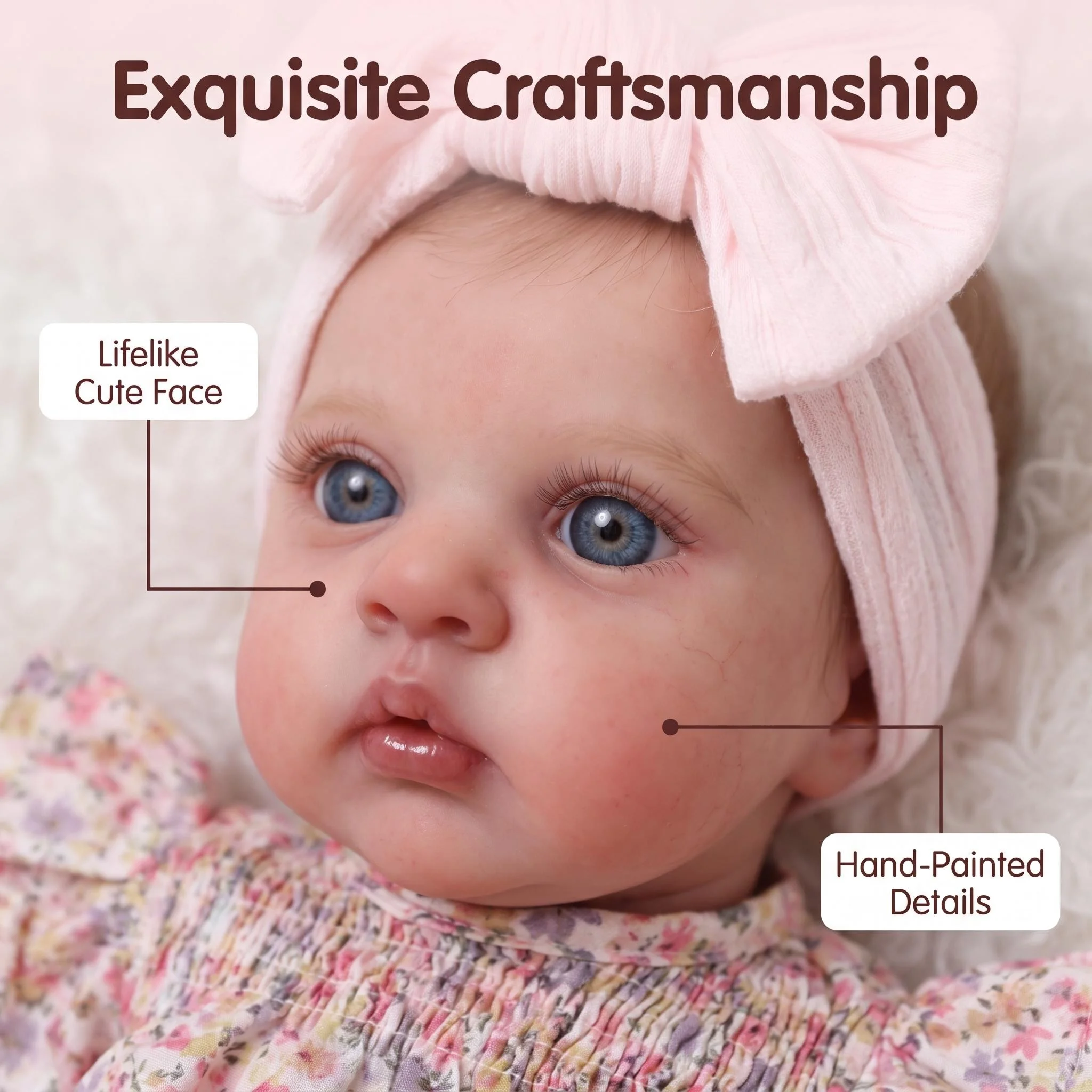NPK Lifelike 15inch Mikki 3D Painted With Visible Veins Reborn Soft Vinyl Doll Newborn Bebe With Cloth Body