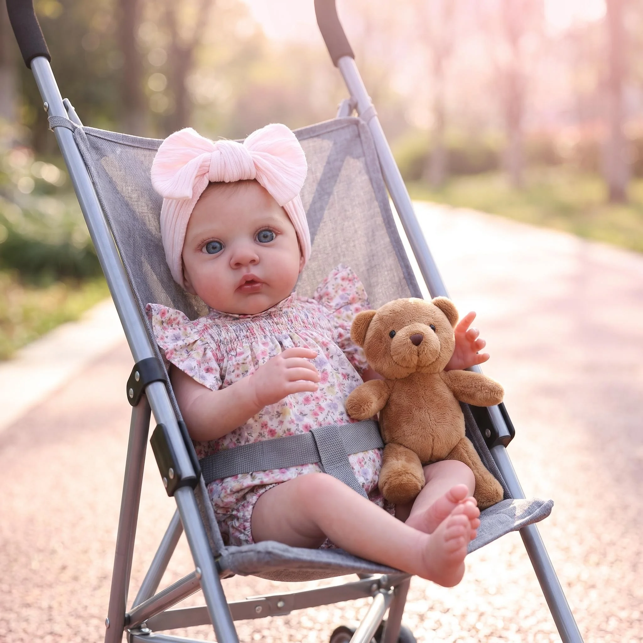 NPK Lifelike 15inch Mikki 3D Painted With Visible Veins Reborn Soft Vinyl Doll Newborn Bebe With Cloth Body
