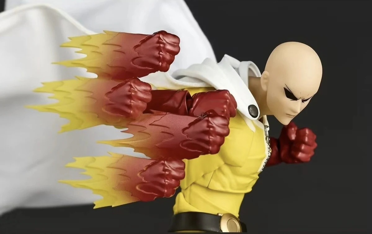 Hot One Punch Man Saitama Amazing Yamaguchi Revoltech Saitama In Stock Anime Action Collection Figures Model Toys Gifts