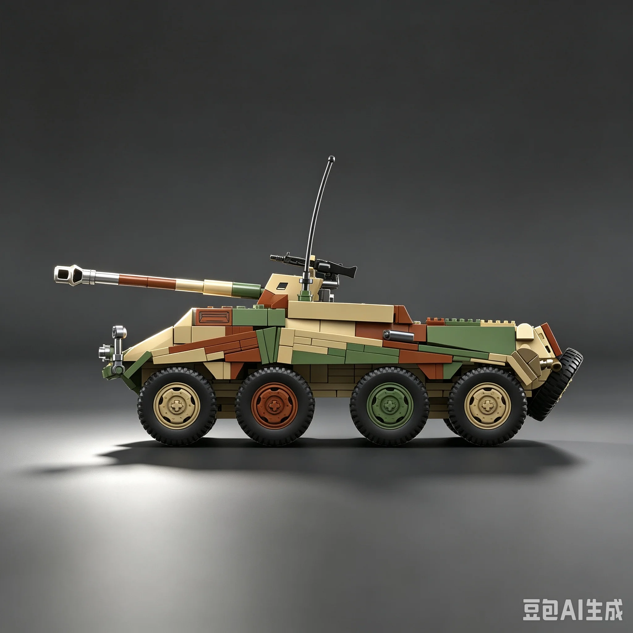 Puma Sd.Kfz.234 Wheeled Armored Reconnaissance Vehicle Building Block Model Kit 8x8 Combat Vehicle Toy