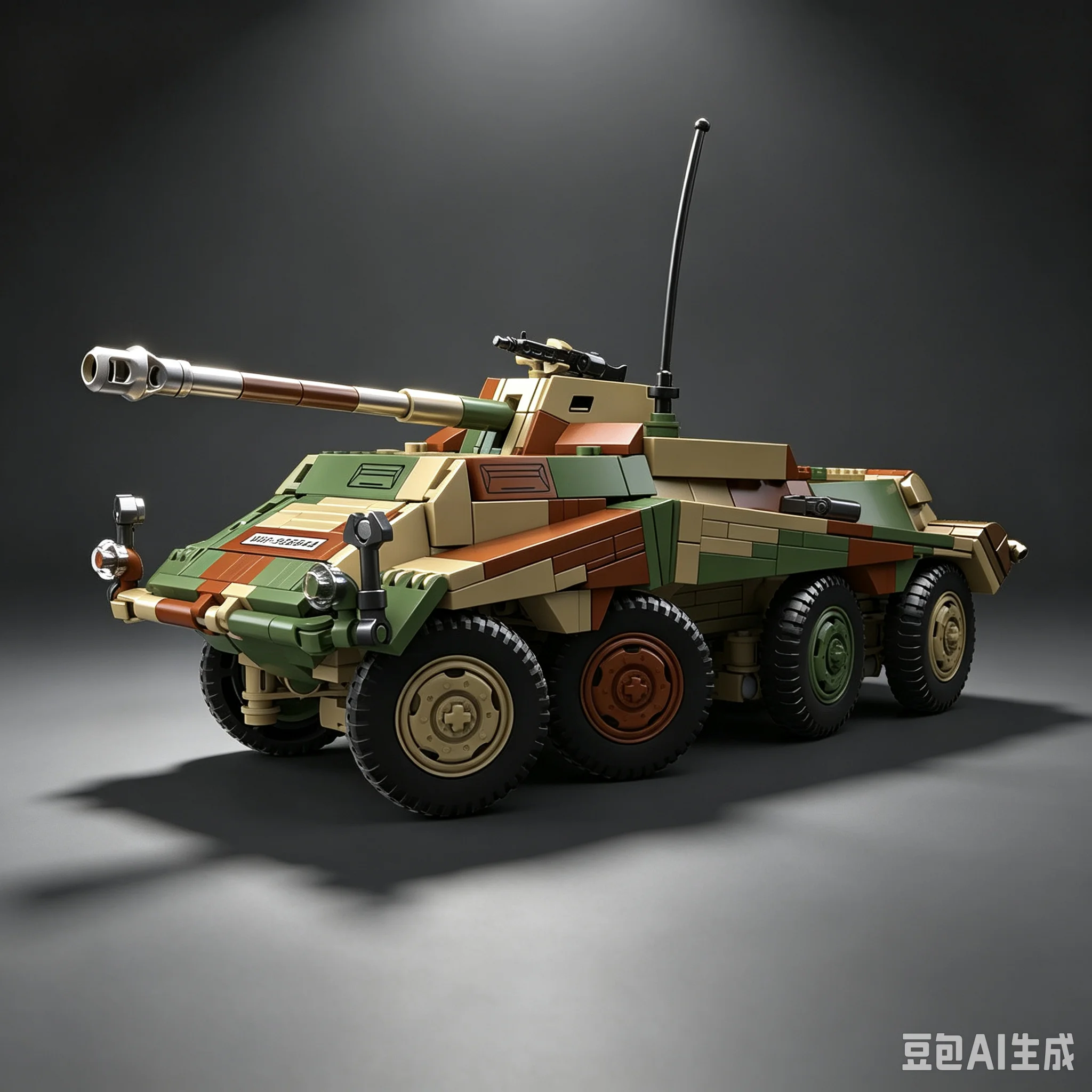 Puma Sd.Kfz.234 Wheeled Armored Reconnaissance Vehicle Building Block Model Kit 8x8 Combat Vehicle Toy