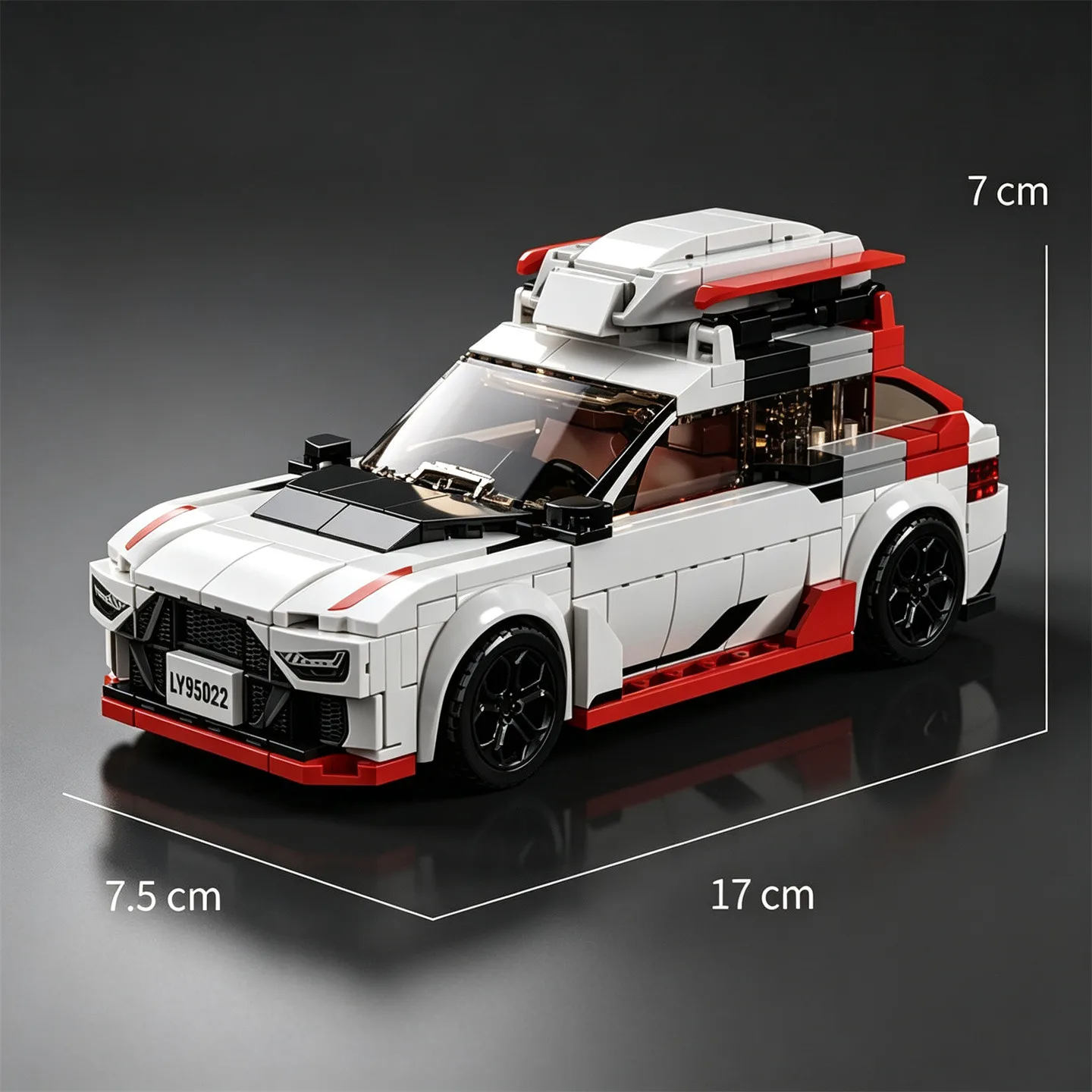 MOC City Series RS6 Ski Edition Towing Set with Caravan & Tow Vehicle – Building Block Toy Model Kit