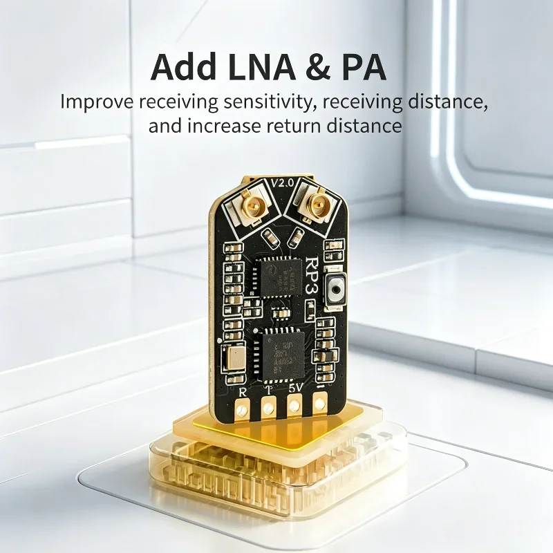 RadioMaster RP3 V2 ExpressLRS Receiver 2.4GHz Dual Antenna Diversity 100mW Telemetry TCXO Long Range CRSF RX for FPV Quadcopters