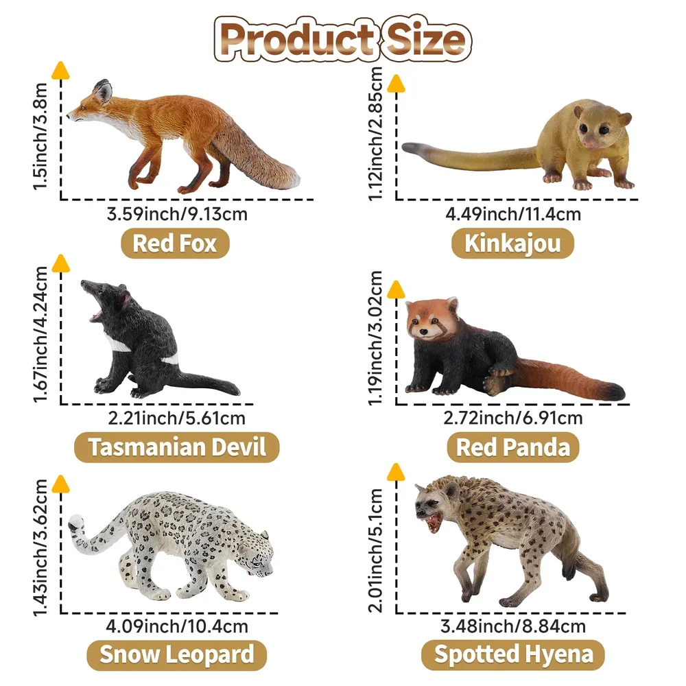 Toymany Simulation Carnivore Wildlife Animal Model Toy Mini Figures Dolls Action Figurines Toys Children Gift Cake Decoration