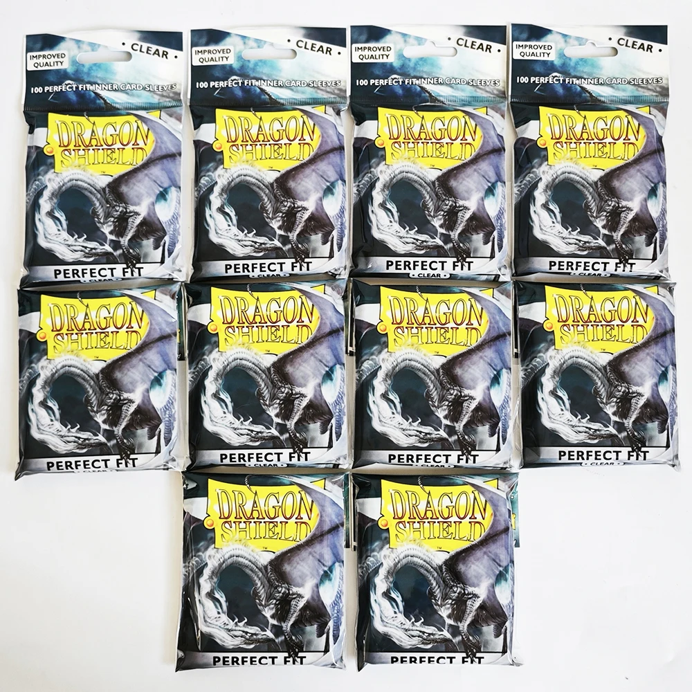 Dragon Shield Inner Sleeves Clear Standard Size 1000ct Card Protectors Individual Pack for Tabletop Games