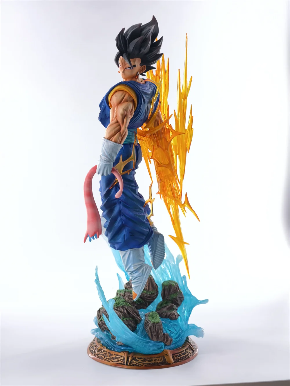JT Statue 40cm/15.75inch Dragon Ball Z Vegetto Figure 3 Heads Replace Super Saiyan Action Figures Collection Model Toys Gifts