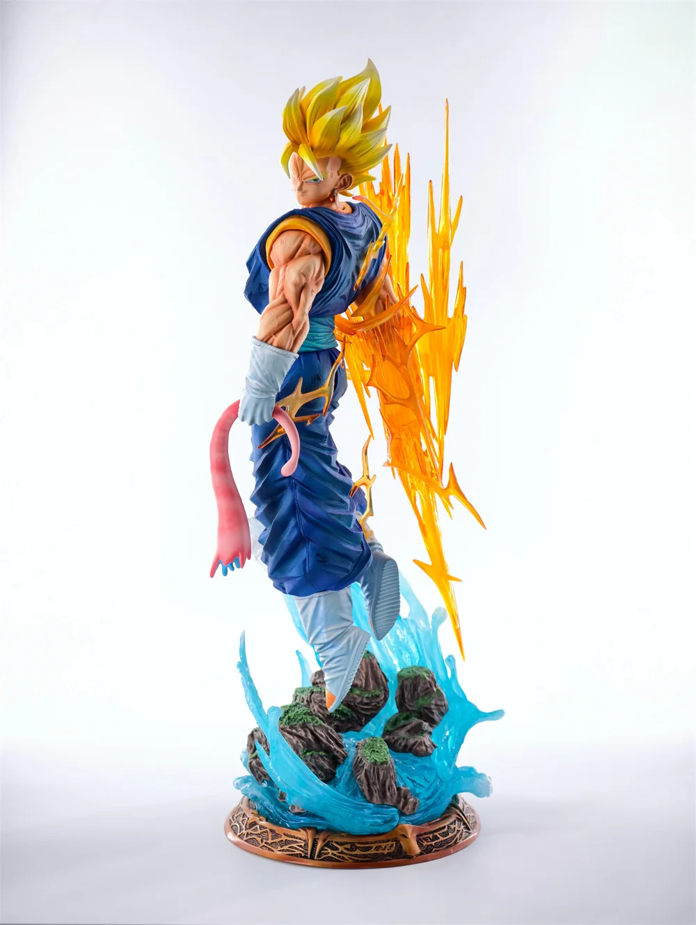 JT Statue 40cm/15.75inch Dragon Ball Z Vegetto Figure 3 Heads Replace Super Saiyan Action Figures Collection Model Toys Gifts