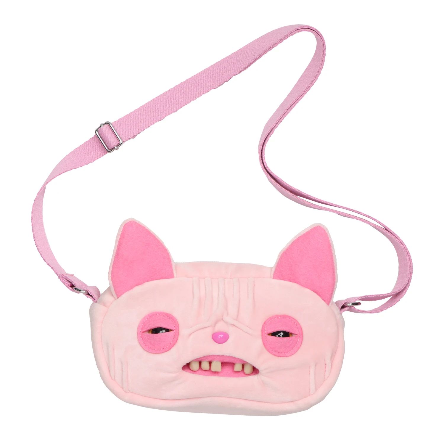 Original Fuggler Ugly Teeth Monster Plush Toys Shoulder Bag Fuggler Wide Eyed Weirdo McStinkles Cat Peluche Crossbody Bag Gifts