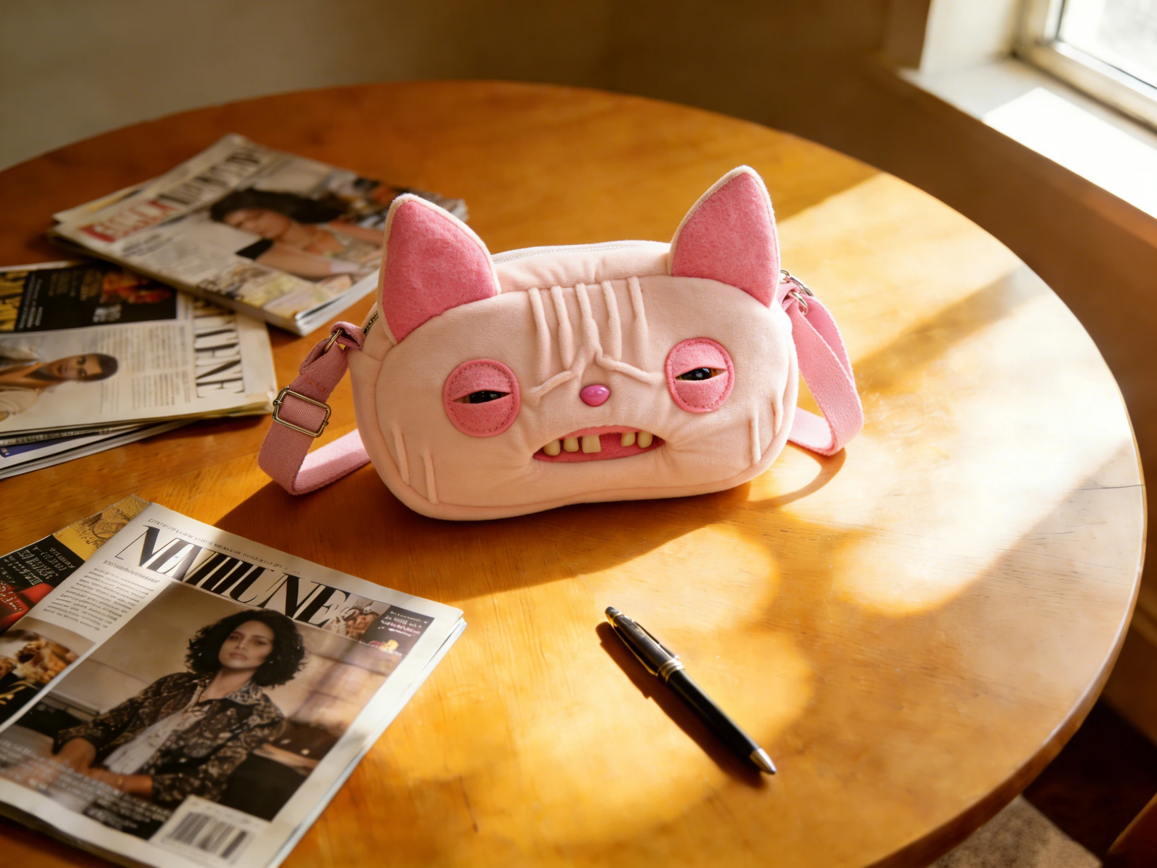 Original Fuggler Ugly Teeth Monster Plush Toys Shoulder Bag Fuggler Wide Eyed Weirdo McStinkles Cat Peluche Crossbody Bag Gifts