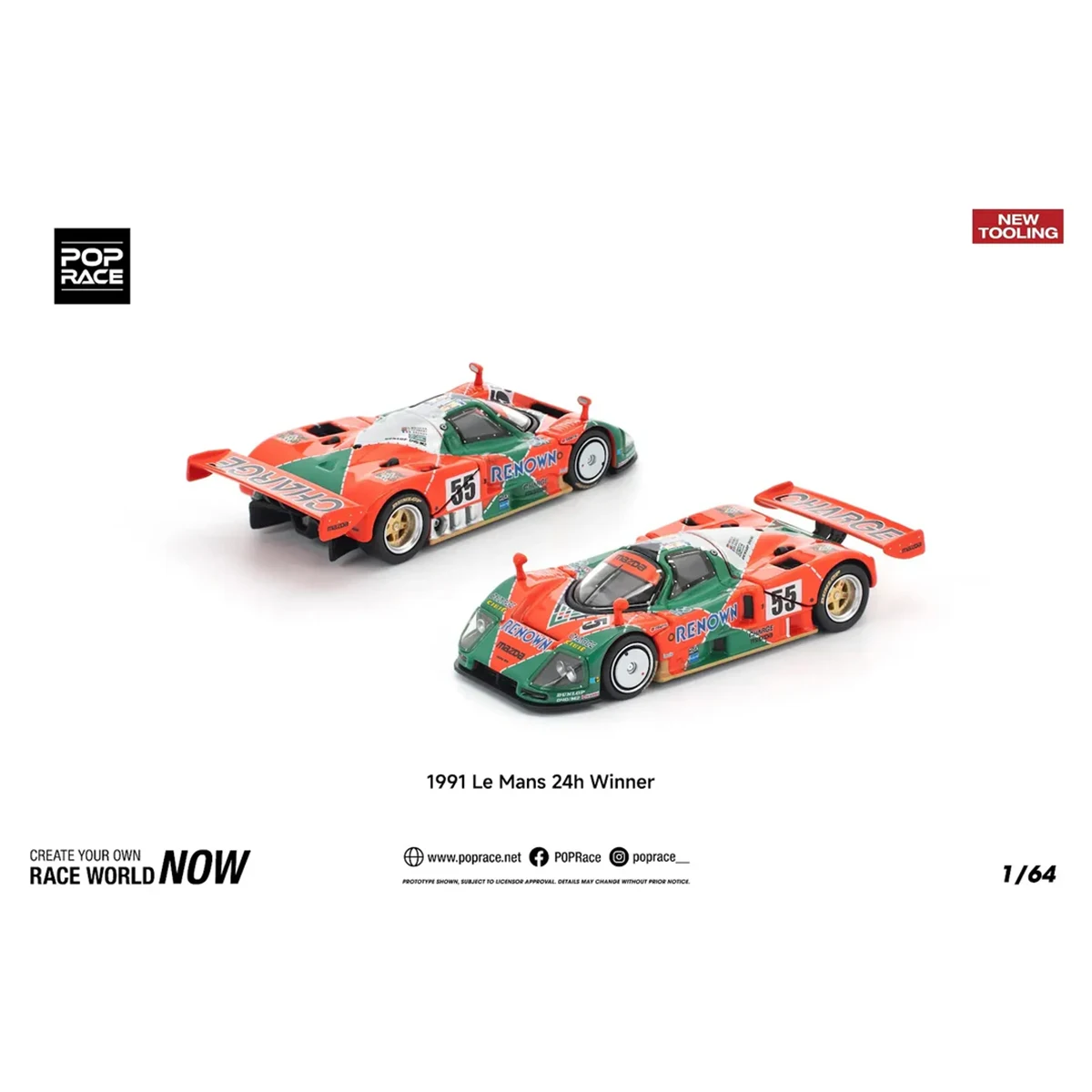in Stock 1:64 MotorHelix/BMC/Pop Race/MiniGT Mazda 787B #55 Renown 1991 Le Mans 24H Winner Full Collection Diecast Model Car