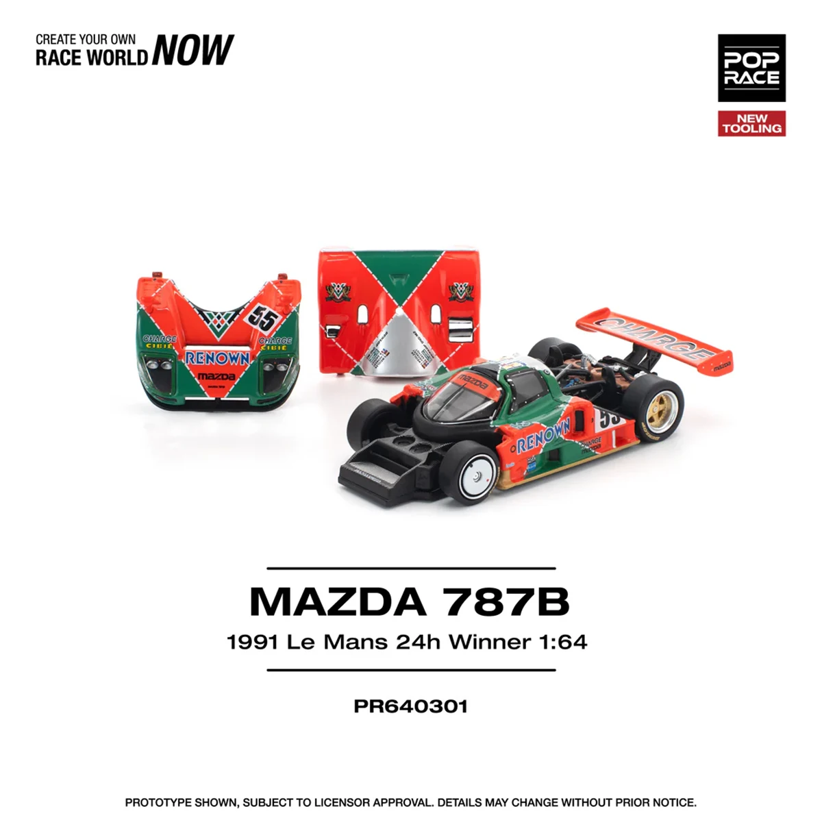 in Stock 1:64 MotorHelix/BMC/Pop Race/MiniGT Mazda 787B #55 Renown 1991 Le Mans 24H Winner Full Collection Diecast Model Car