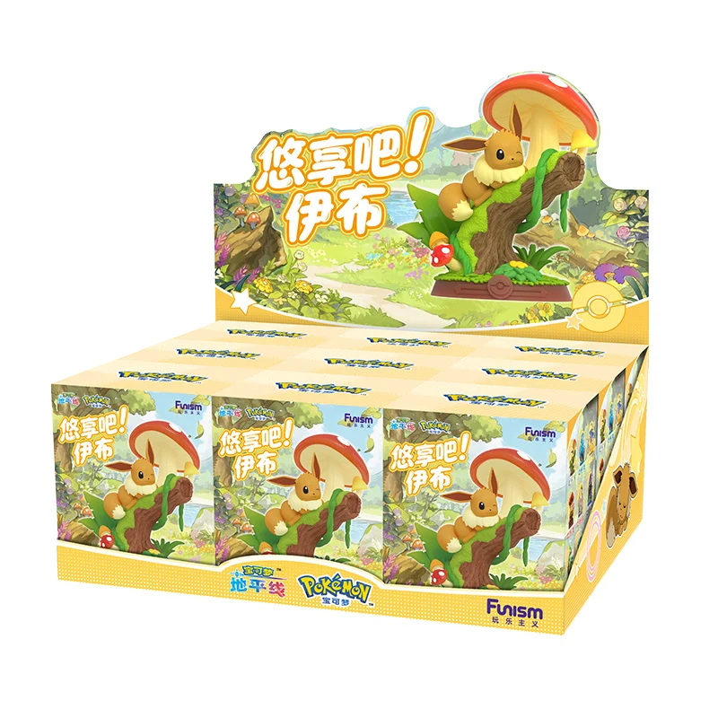 Anime Pokemon Funism Original Genuine Eevee Family Suit BlindBox Flareon Umbreon Sylveon Action Figure Collection Model Toy Gift