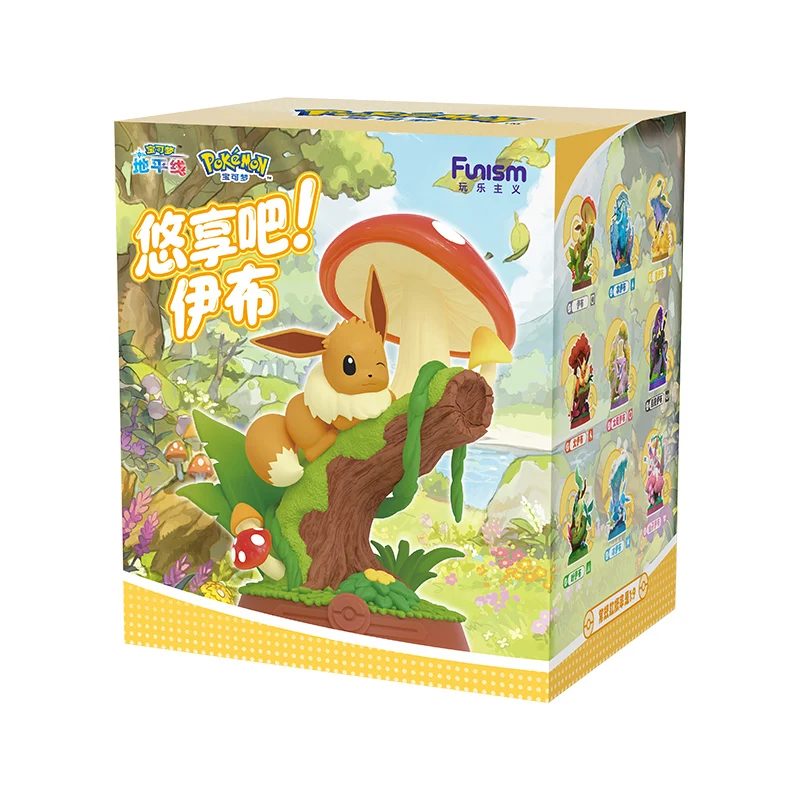 Anime Pokemon Funism Original Genuine Eevee Family Suit BlindBox Flareon Umbreon Sylveon Action Figure Collection Model Toy Gift