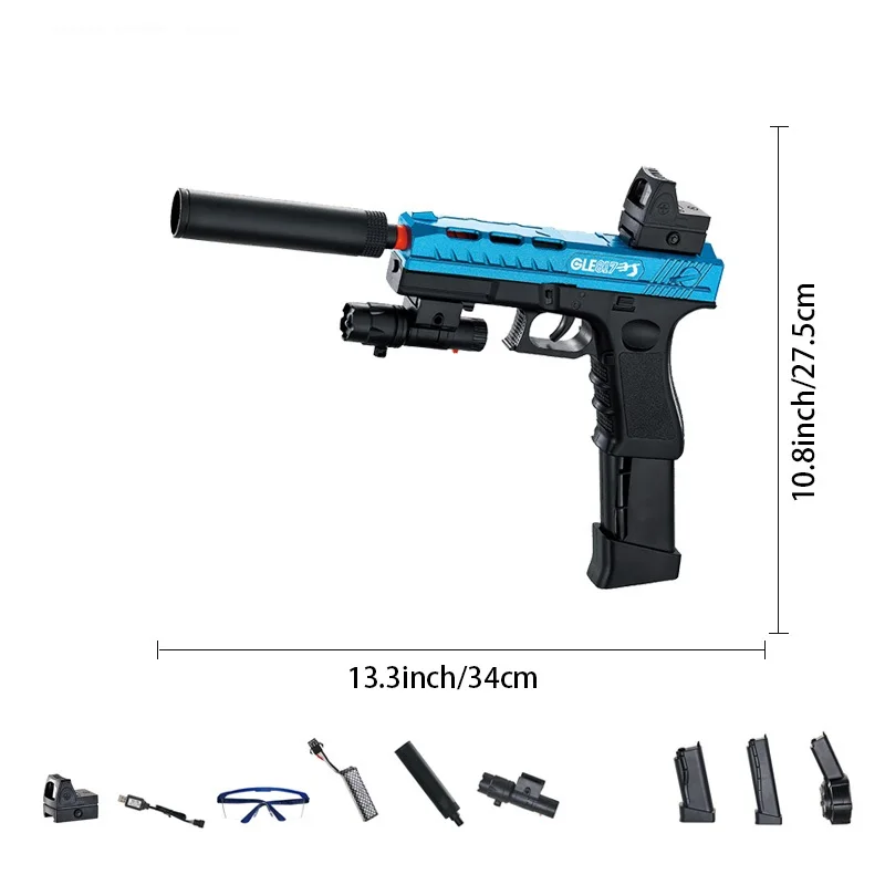 Automatic Shooting Airsoft Pistol Toy Gun Hydrogel Electric Paintball Gun for Adults Boys Outdoor Cs Shooting Gamehoot