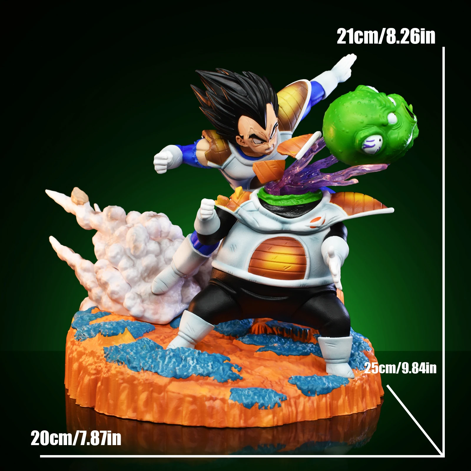 21cm/8.26in Anime Dragon Ball Z Figure Vegeta VS Guldo Action Figure Ginyu Force Statue Collectible Model Toys Gift