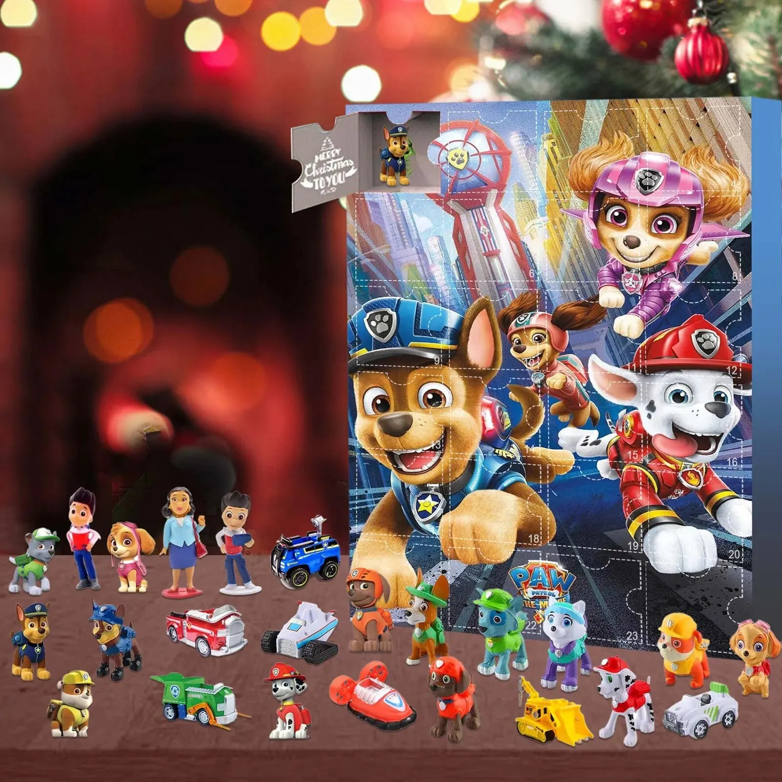 Paw Patrol 24 Style Anime Christmas Advent Calendar Patrol Canine Cartoon Toys Action Figure Model Ornamental Decor Mystery Gift