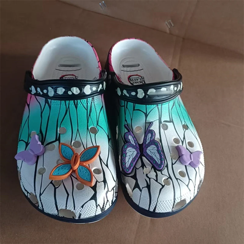 Summer Men Non-Slip Home Shoes Slipper Cartoon Cave Shoes Anime Demon Slayer Slippers Outdoor Travel Beach Sandals Gift