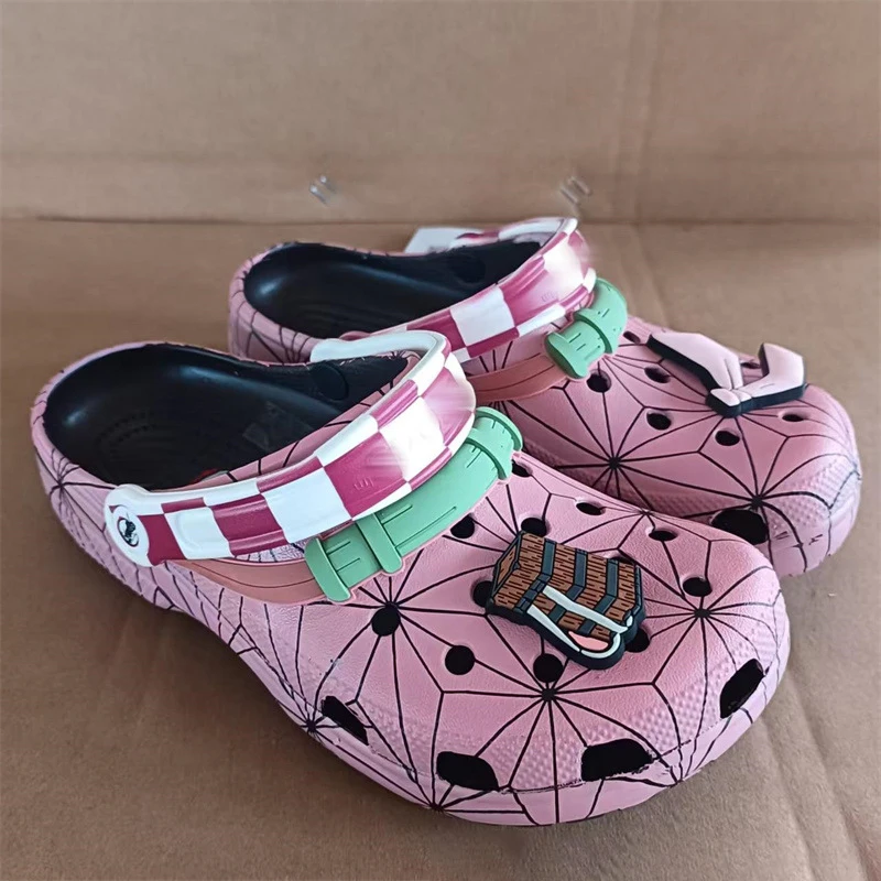 Summer Men Non-Slip Home Shoes Slipper Cartoon Cave Shoes Anime Demon Slayer Slippers Outdoor Travel Beach Sandals Gift