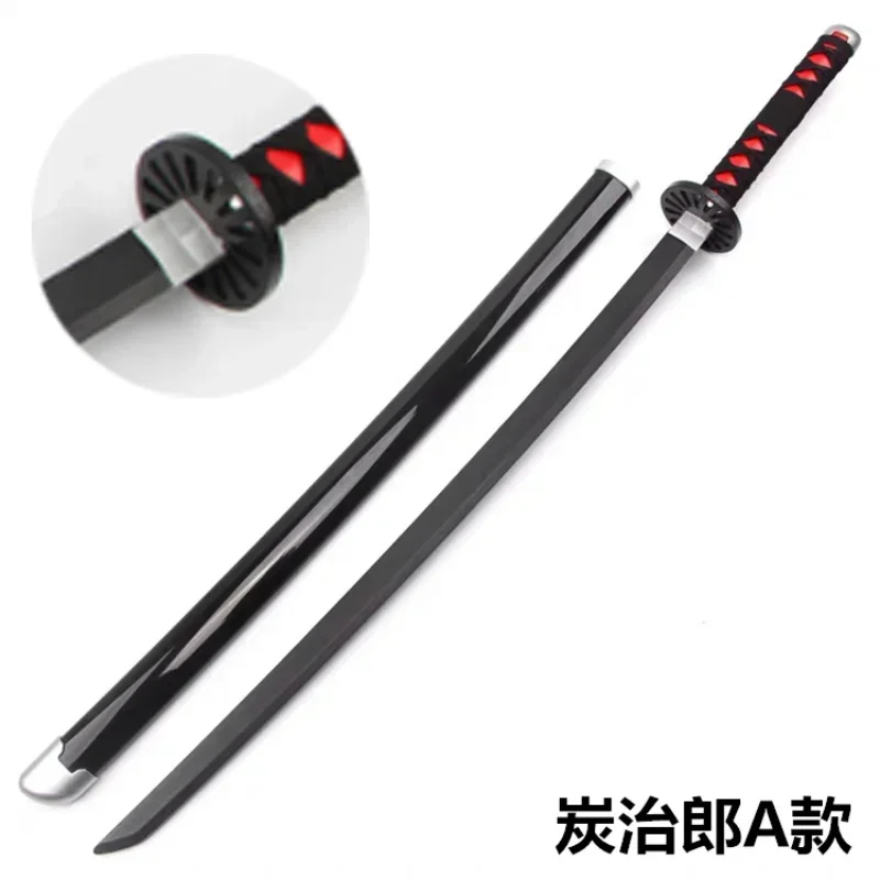 104cm Demon Slayer Kokushibo Katana Anime Kimetsu No Yaiba Cosplay Prop Ninja Real Size Japanese Katana Samurai Sword Wood Toy