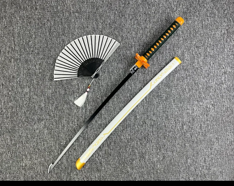 40inch Demon Slayer Katana Anime Kimetsu No Yaiba Cosplay Prop Wood Sword Real Size Japanese Katana Original Samurai Sabre Gift