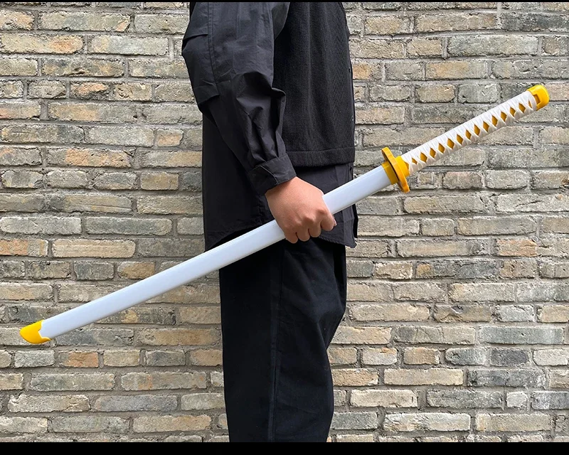 40inch Demon Slayer Katana Anime Kimetsu No Yaiba Cosplay Prop Wood Sword Real Size Japanese Katana Original Samurai Sabre Gift