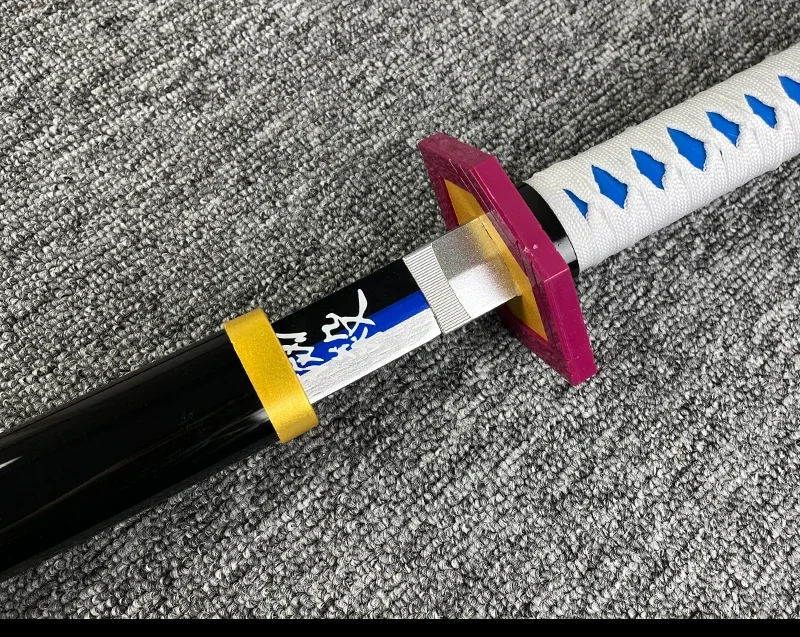 40inch Demon Slayer Katana Anime Kimetsu No Yaiba Cosplay Prop Wood Sword Real Size Japanese Katana Original Samurai Sabre Gift