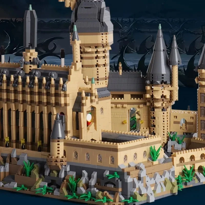 Micro Particles Building Blocks Magic Castle Blocks Magic School Palace Model Children Assembly Toys Birthday Christmas Gifts