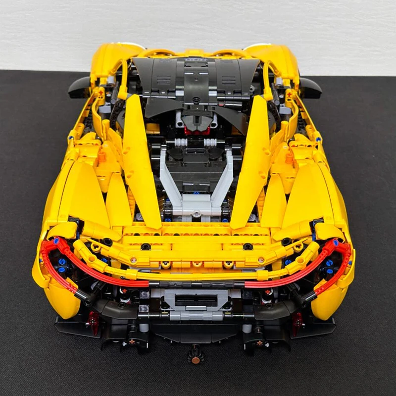 3893PCS MOC Yellow P1 1:8 Technical Supercar Building Blocks Model Collectible Display Assembly Toy Birthday Gifts for Adults