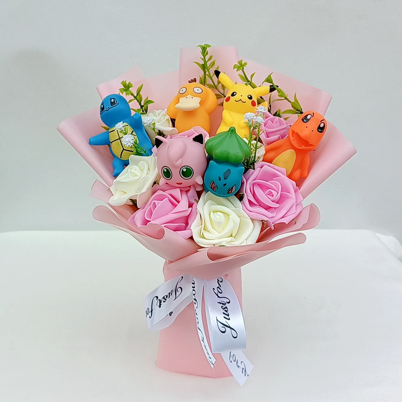 Anime Pokemon Pikachu Bouquet Dolls Toys Sweet Dream Series Mimikyu Fuecoco Pamo Mew Valentine Christmas Birthday Gift