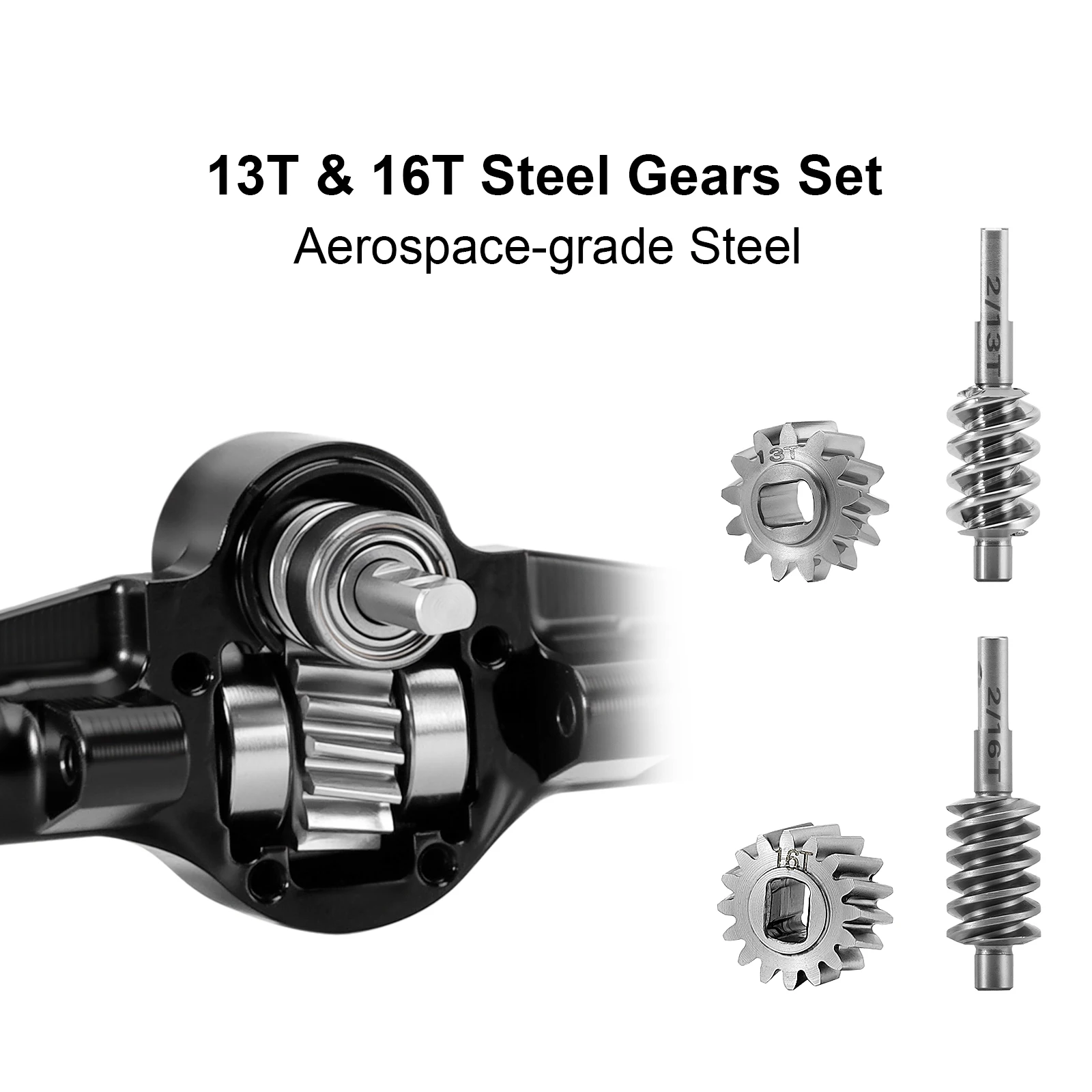 INJORA +3mm Planet Axles with Brass Steering Knuckles for 1/30 Axial SCX30