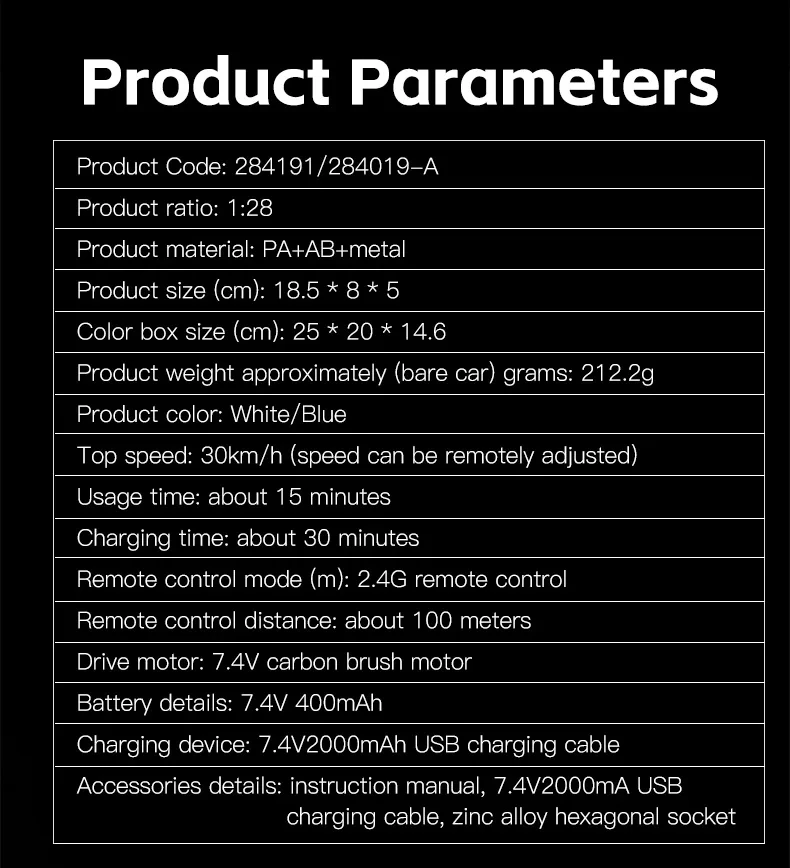 Oike Radio Remote Control Drift Racing WLtoys 284191 284019-A 1/28 RC Drifting Car 4WD 30KM/H High Speed Vehicle Model Mini Gift