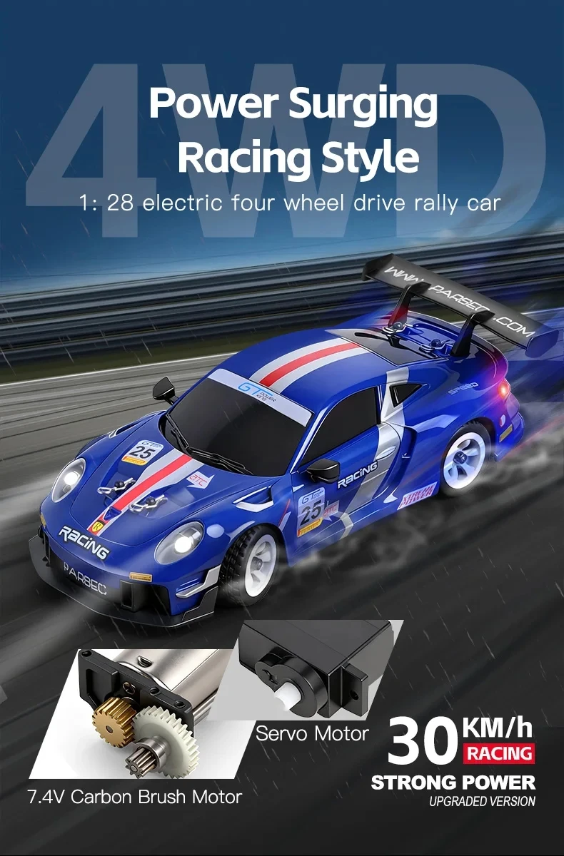 Oike Radio Remote Control Drift Racing WLtoys 284191 284019-A 1/28 RC Drifting Car 4WD 30KM/H High Speed Vehicle Model Mini Gift