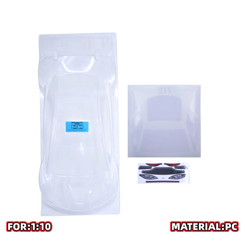 ZooRacing Wolverine ZR‑0011 1/10 Touring Car Body, 190mm Clear Polycarbonate Unpainted RC On‑Road Car Shell Replacement Parts
