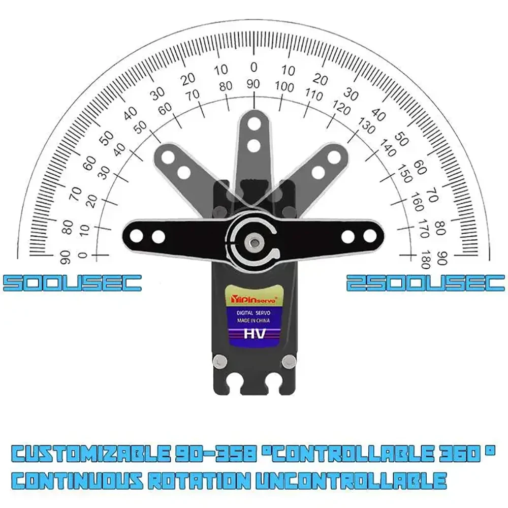70KG 60KG 55KG Brushless Servos Magnetic Induct 8.4V Steel Helical Gear Servos Motor 25T Metal Servo Arm For 1/8 1/10 RC Car