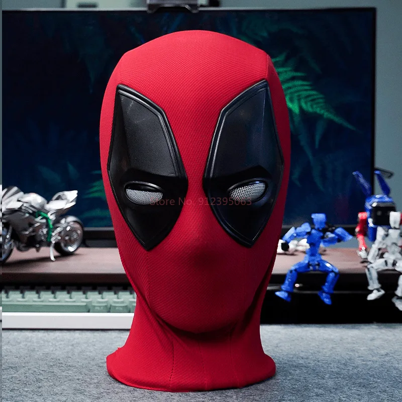 Anime 1:1 Deadpool Series Electric Helmet Toys Can Blink And Glow Halloween Cosplay Mask For Boys Deadpool Helmet Birthday Gifts