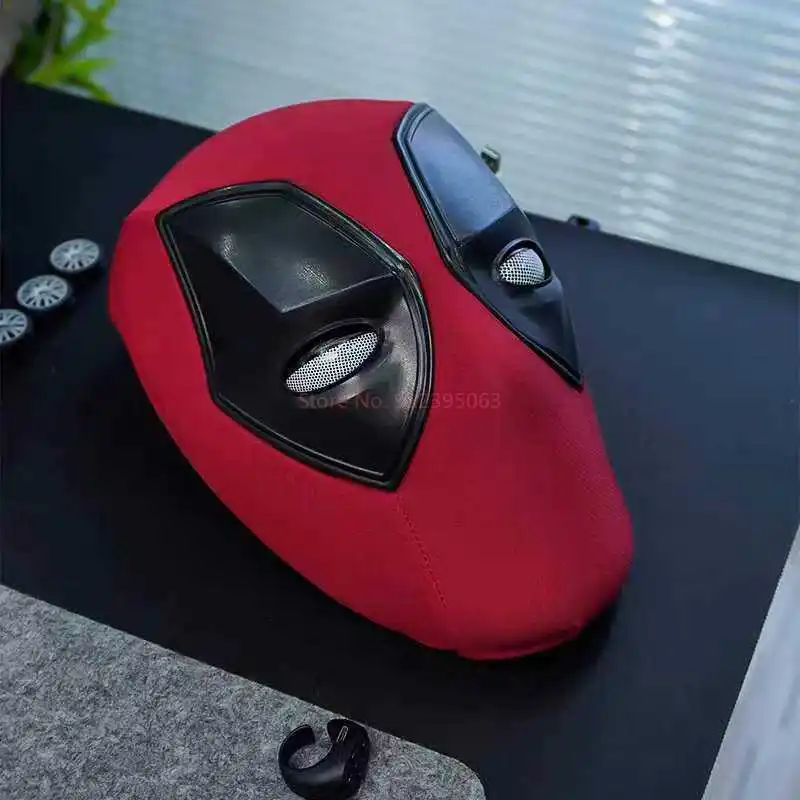 Anime 1:1 Deadpool Series Electric Helmet Toys Can Blink And Glow Halloween Cosplay Mask For Boys Deadpool Helmet Birthday Gifts