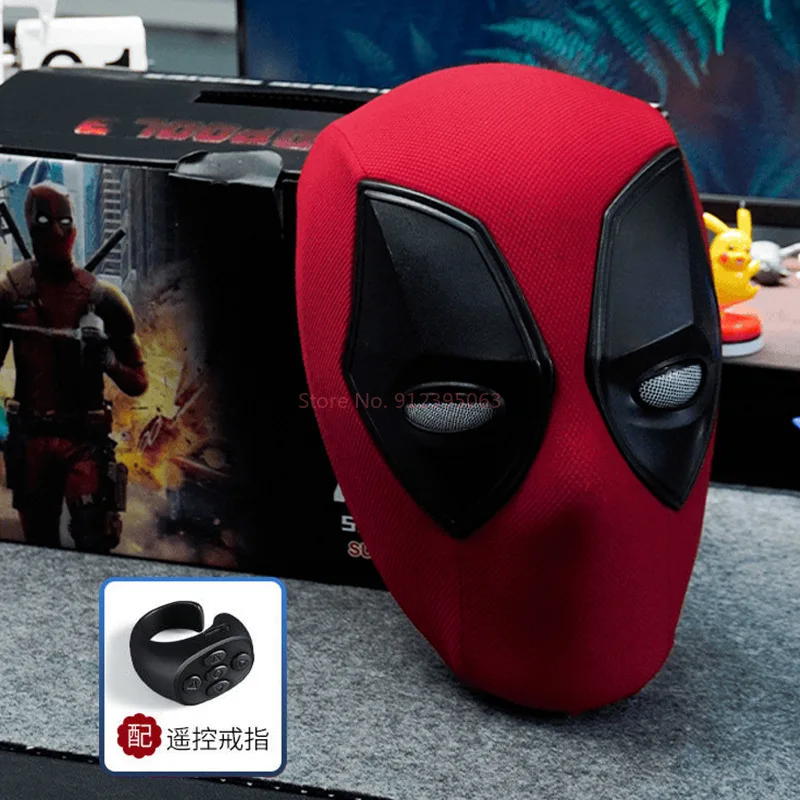 Anime 1:1 Deadpool Series Electric Helmet Toys Can Blink And Glow Halloween Cosplay Mask For Boys Deadpool Helmet Birthday Gifts