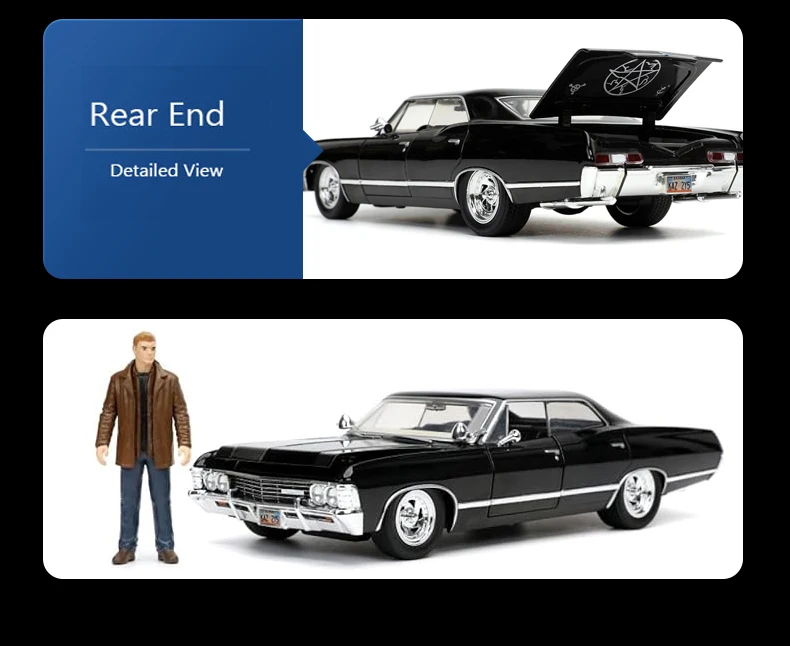 JADA Toys Supernatural 1967 Chevrolet Impala Sport Sedan 1:24 Scale Die-Cast Model JD32250